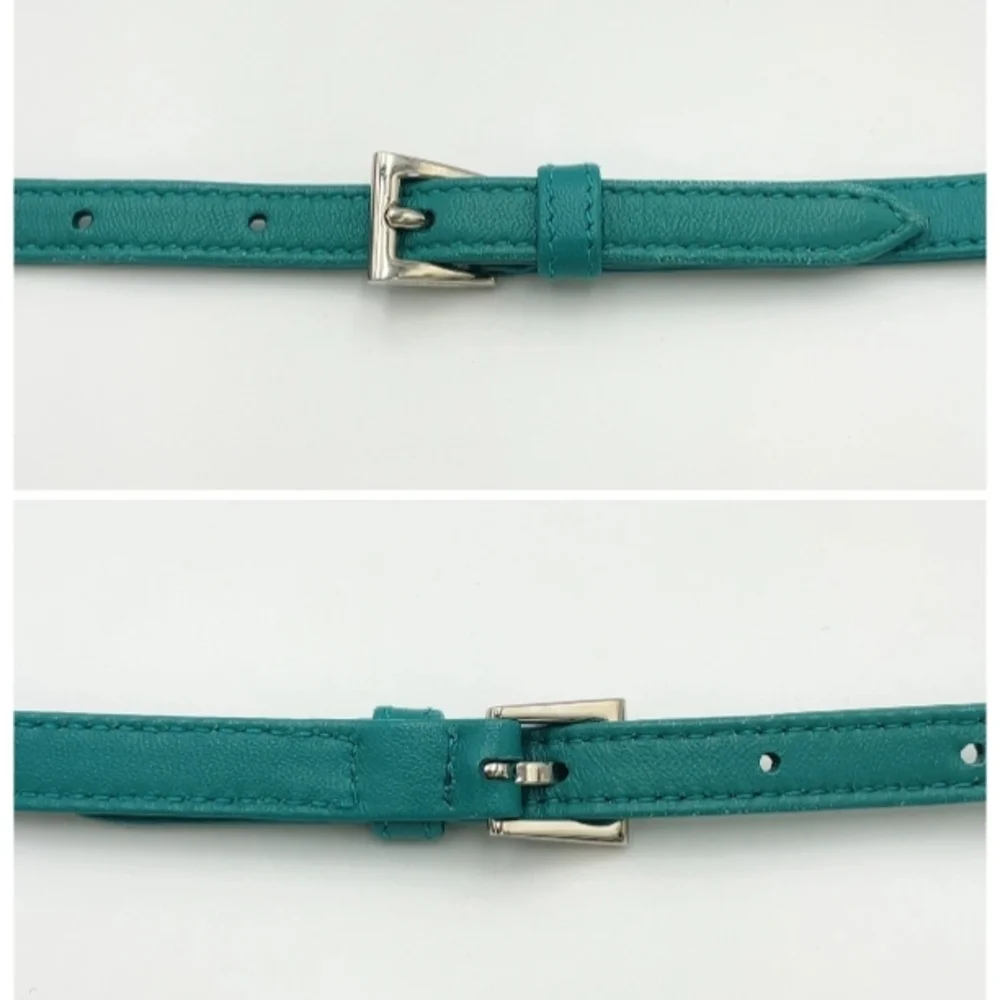 Authentic Prada Triangle Pavone Green Nappa Leather 2 Way Bag W/DB & Strap